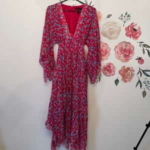 BCBG midi dress plunge front